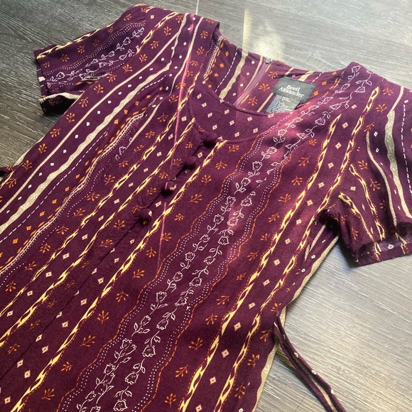 Vintage Brett Alixander Plum Purple Layered Dress Size Medium - Picture 4 of 5